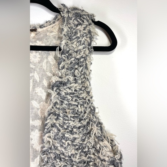 Free People Fur Away Boho Vest Top Wool Blend Size Medium - Picture 6 of 10